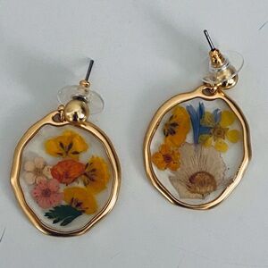 Madewell Pressed Floral Drop Earrings